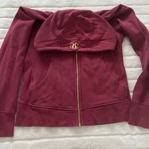 Lululemon Zip-Up Scuba Hoodie with Gold Logo